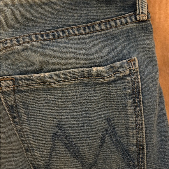 MOTHER The Pixie Dazzler Ankle Fray Distressed Button Fly Jeans - Picture 5 of 7